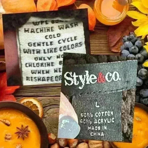 Style & Co Women’s Brown Knit Hooded Cardigan, Size Large, Cotton Acrylic Blend - Picture 3 of 3